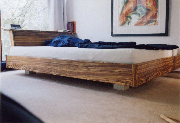 Custom built double bed
